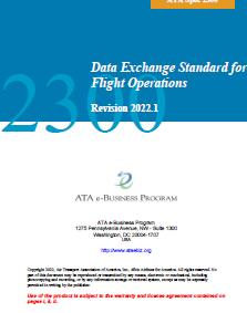 ATA Spec 2300-2022 Data Exchange Standard For Flight Operations - Click Image to Close